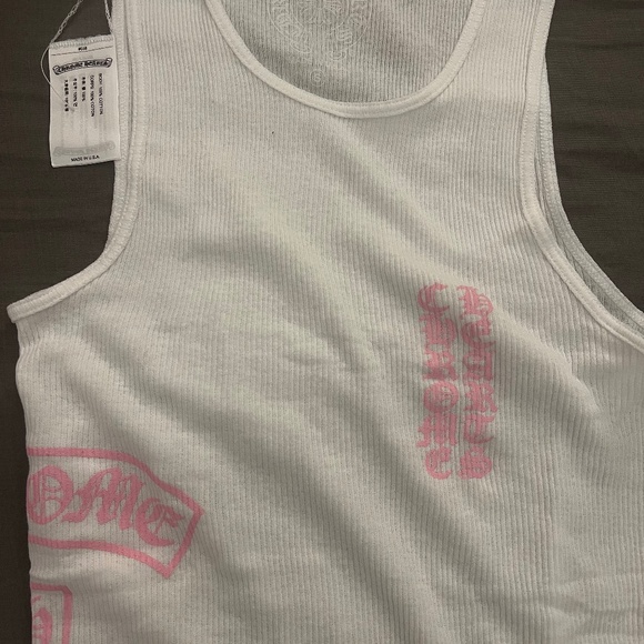 Chrome Hearts Ribbed Tank Top Pink NEW!! - Picture 1 of 5